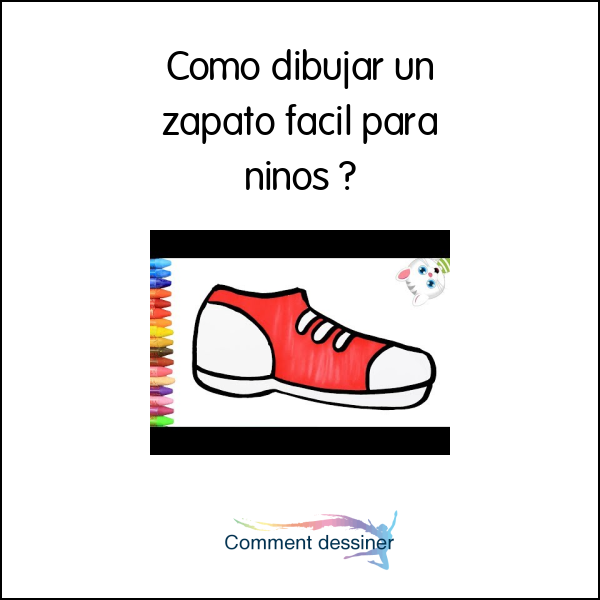 Como dibujar un zapato facil para niños